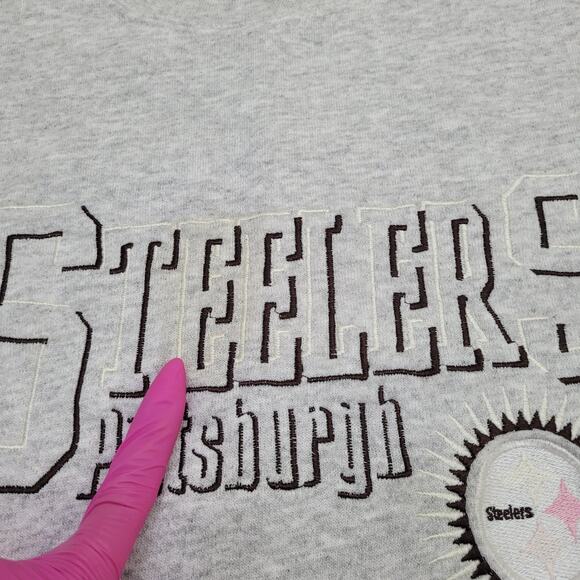 Vintage Pittsburgh-Steelers Sweatshirt Womens M/L 21x25 - Picture 2 of 13